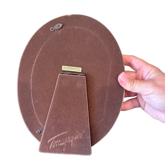 Vintage 1987 Terragrafics Oval Photo Frame 5x7 Photo - Picture 5 of 9